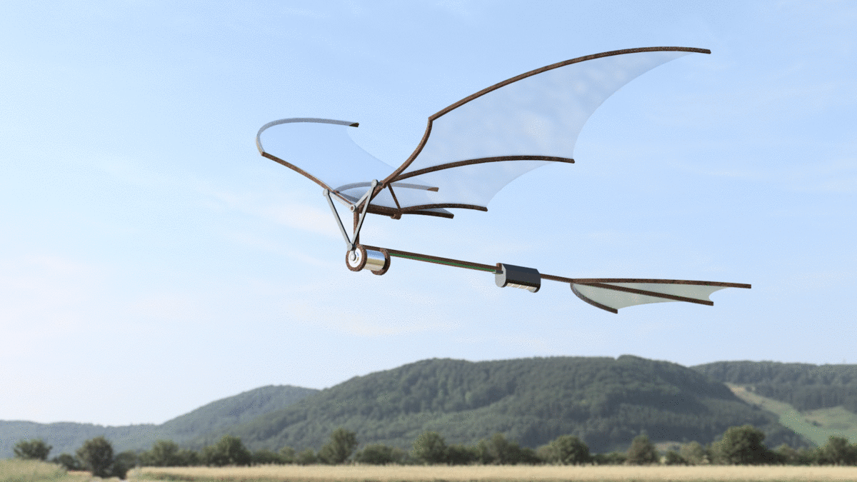 扑翼机线条结构3D图纸 STEP